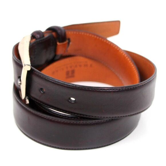Trafalgar EASTON BROWN GENUINE LEATHER 1 1/8"Wd DRESS MEN'S BELT Sz 38/95 (X88 - Picture 4 of 12